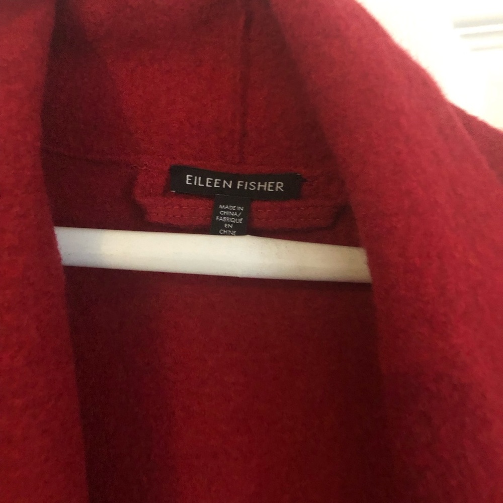 Eileen Fisher wool Red coat - Picture 2 of 9